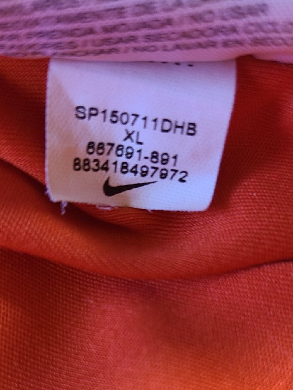 Nike Tee Shirt DRI-Fit Boys XL orange - Picture 6 of 10